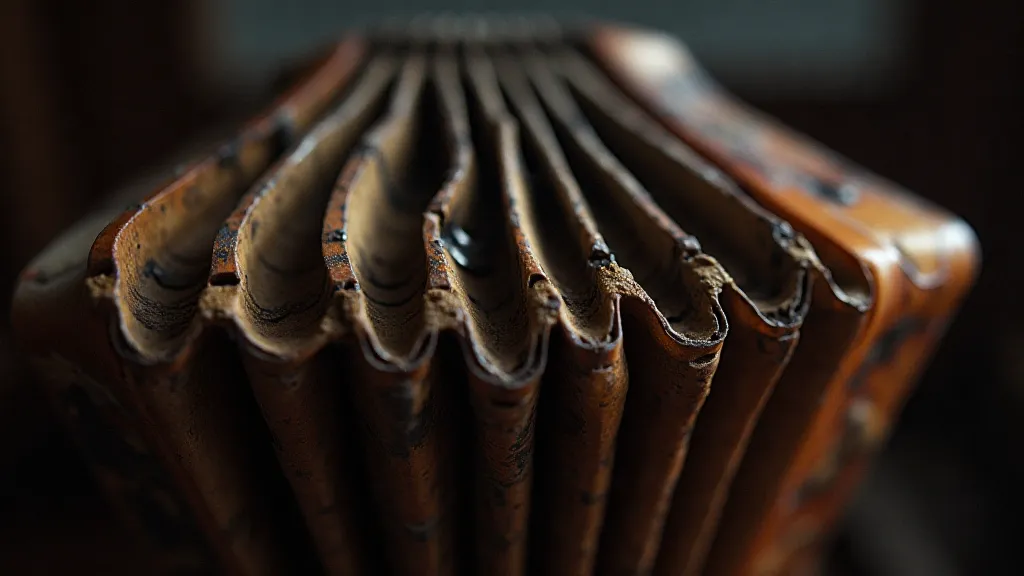 Antique accordion bellows detail