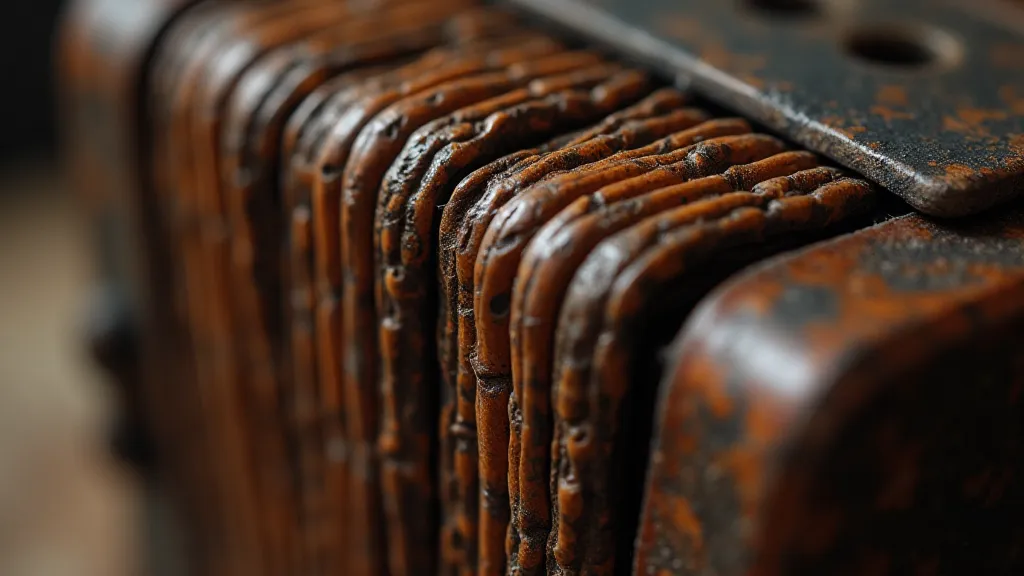 Vintage accordion bellows showing wear and age.
