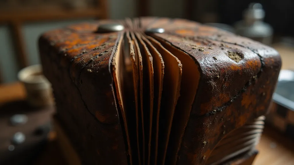 Antique accordion bellows