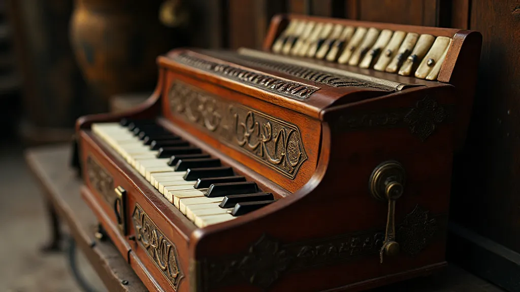 Antique accordion detail