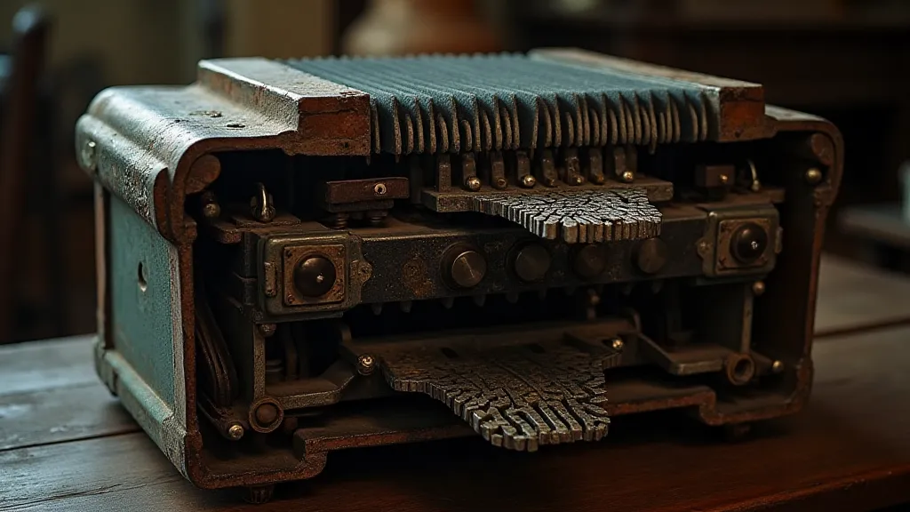Accordion inner mechanism detail