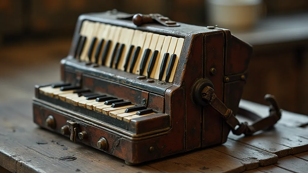 Antique accordion in Bosnia
